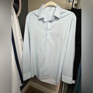 Men's Classic Light Blue Dress Shirt - Long Sleeve